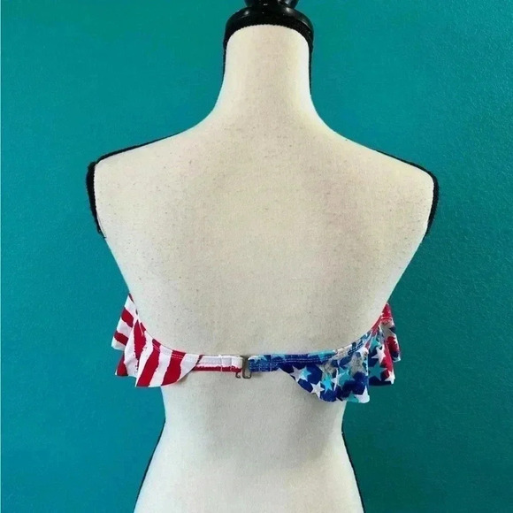 New with tags Nordstrom bp American flag red white and blue bikini top - Picture 2 of 3